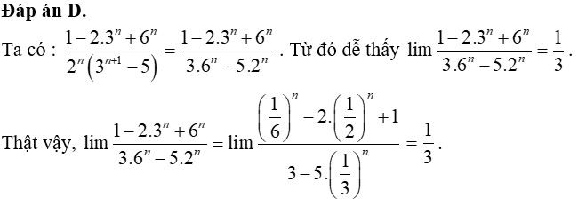 Giới hạn của dãy số, trắc nghiệm toán 11