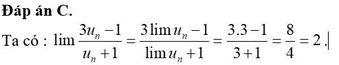 Giới hạn của dãy số, trắc nghiệm toán 11