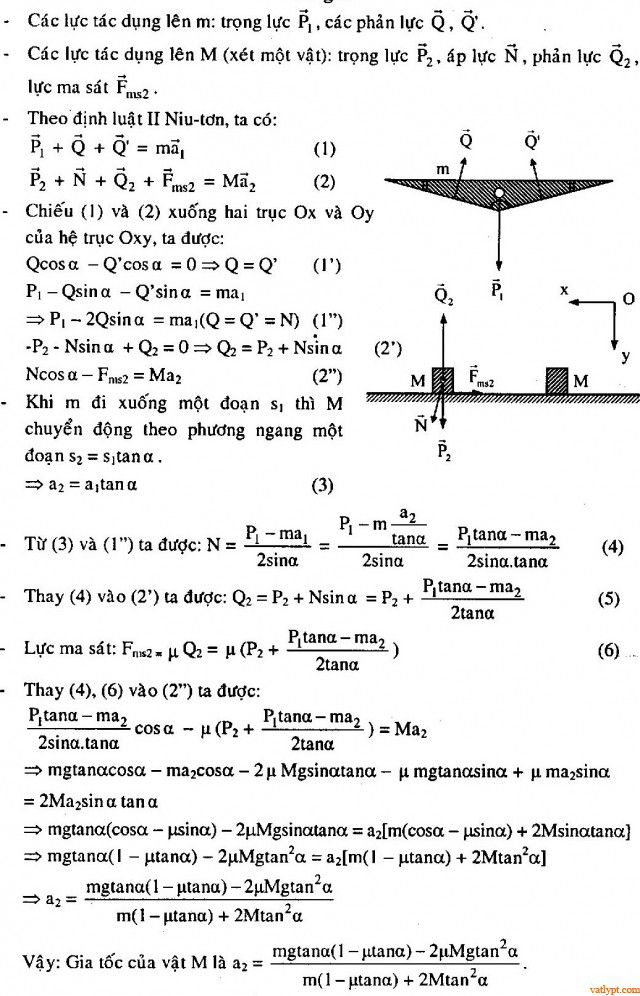 Bài tập định luật II Newton Bài tập hệ vật
