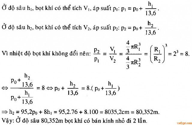 Chuyên đề quá trình đẳng nhiệt, định luật Bôilơ-Mariốt, vật lí lớp 10